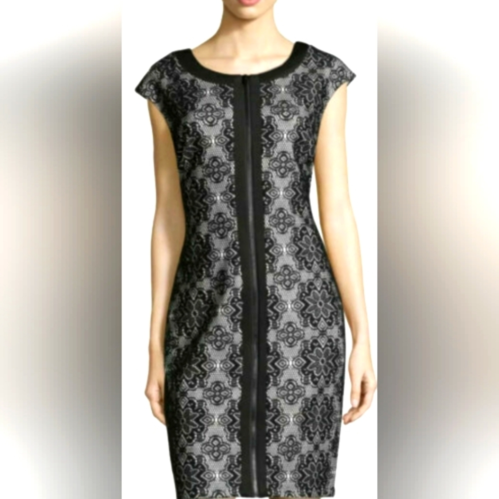 ❤️Jax Stunning Black and White Lace Zip Front Dress❤️